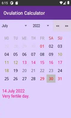 Ovulation Calculator android App screenshot 3