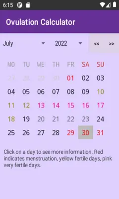 Ovulation Calculator android App screenshot 4